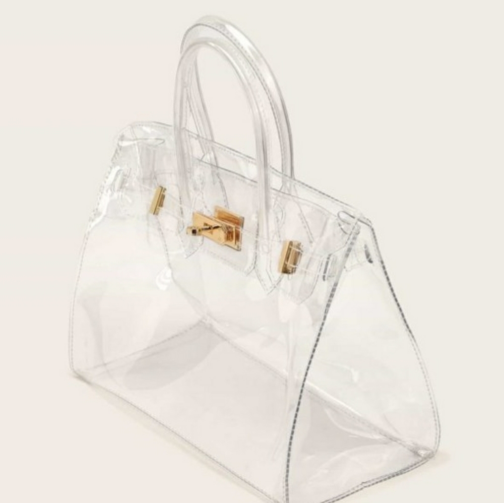 CLEAR TOP HANDLE SATCHEL HANDBAGZ - Picture 5 of 5